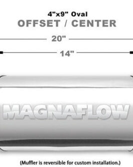 Stainless Muffler 2.5in Offset In/Center Out