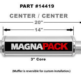 Stainless Bullet Muffler 3in In/Out