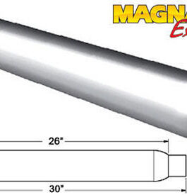 Glass Pack Muffler 2.5in Aluminized Large