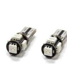 T10 5 LED SMD Bulbs Pair Amber