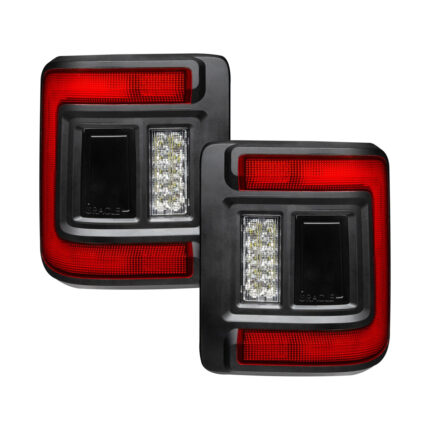 FIERYRED LED Tail Lights Compatible with 2018-2024 Jeep Wrangler JL Brake Reverse Light Rear Back Up Lights Daytime Running Lamps