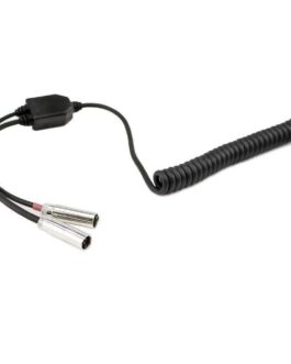 Cord Coiled Headset to Dual Radio Adaptor